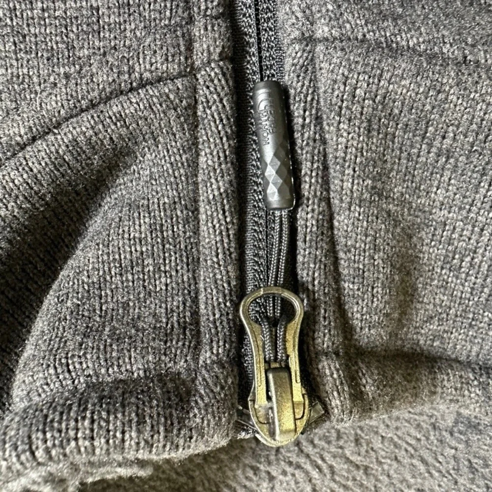 The North Face Mens Gordon Lyons Fleece Vest Dark Gray Heather XXL Full Zip
